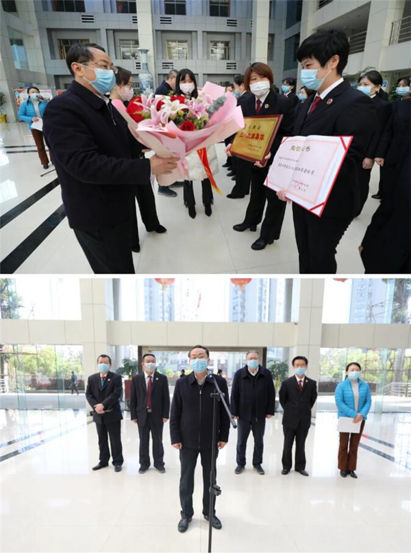 市领导王前虎、沈水生送奖到基层：送奖上门鼓士气，传递关怀战疫情
