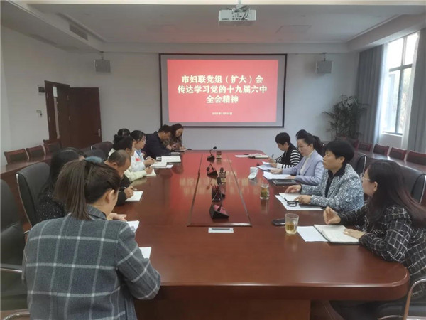 市妇联传达学习党的十九届六中全会精神